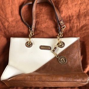 Anne Klein Brown and White Purse
